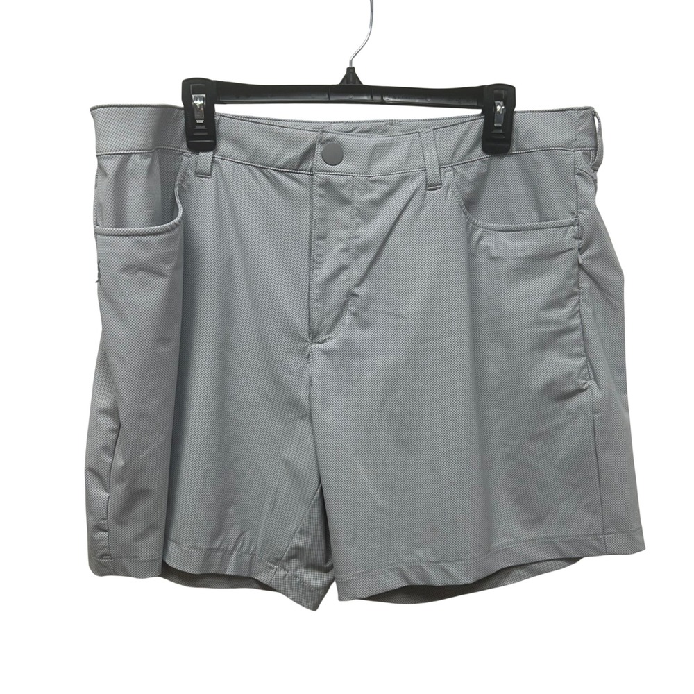 Rhone Commuter Shorts Mens 38 Grey Micro Dot Pattern Golf Performance 7in